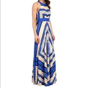 Eliza J Blue Geometric Maxi Dress